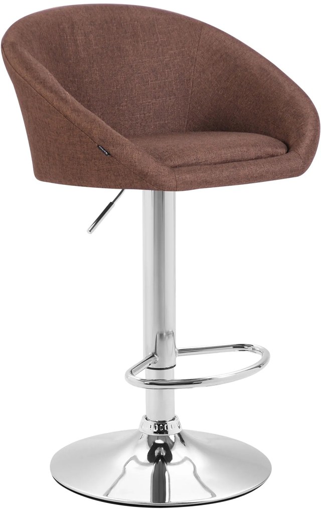 Sgabello Da Bar Regolabile İn Tessuto 100% Poliestere - Stile Elegante E Confortevole / Braun
