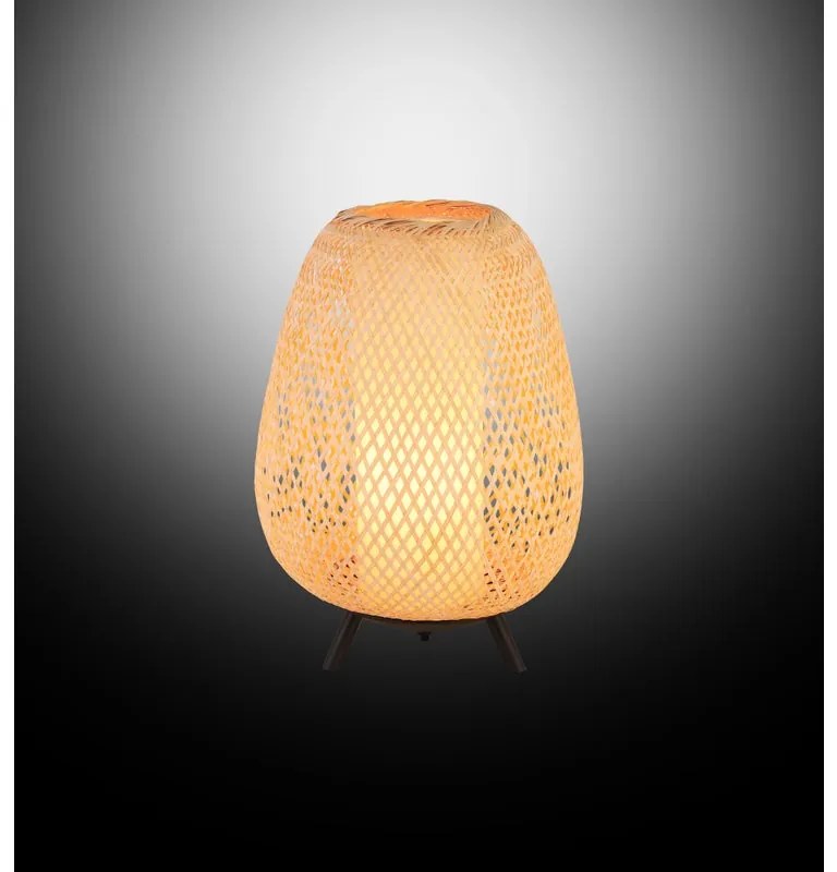 Lampada da tavolo boho Sol rattan E27 NOVECENTO