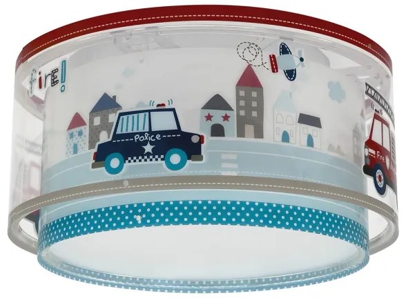Dalber 60616 - Plafoniera per bambini POLICE 2xE27/60W/230V