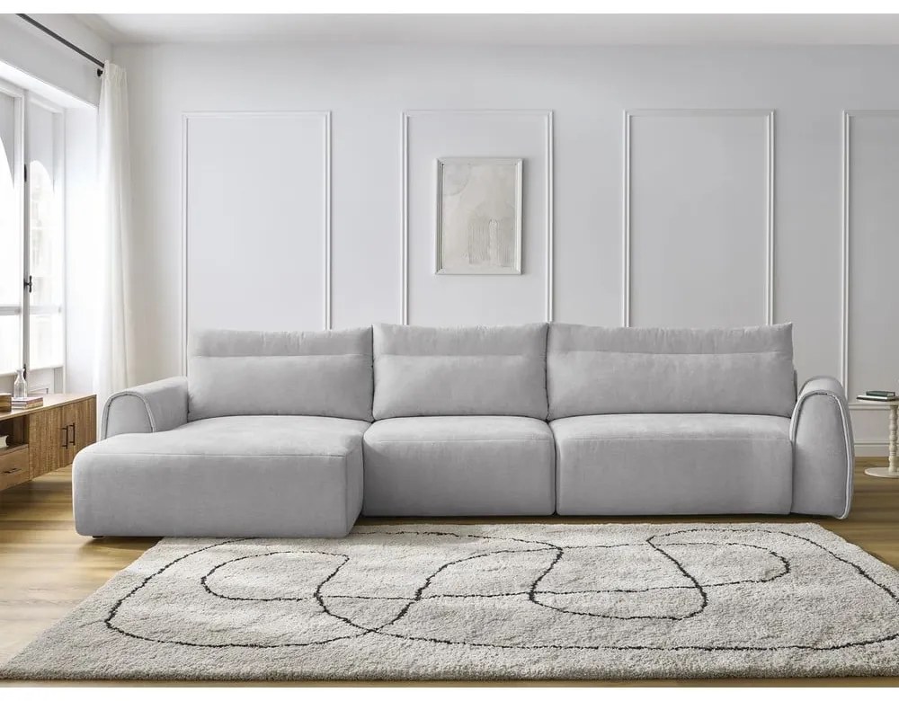 Divano angolare in grigio chiaro Aden – Bobochic Paris