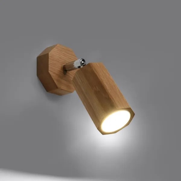 Sollux SL.1028 - Faretto da parete ZEKE 1xGU10/40W/230V rovere