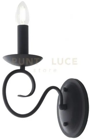 Applique a parete beatrice in metallo antracite 1 luce attacco e14 ...