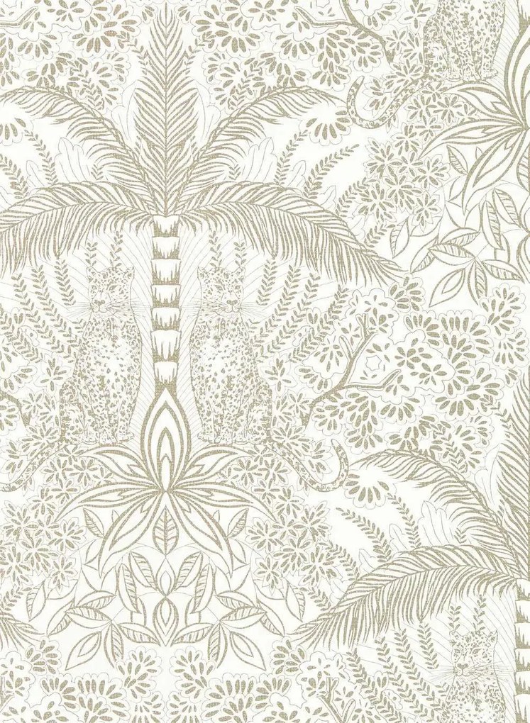 Clarke & Clarke Tapete Leopardo - Gold/ Ivory