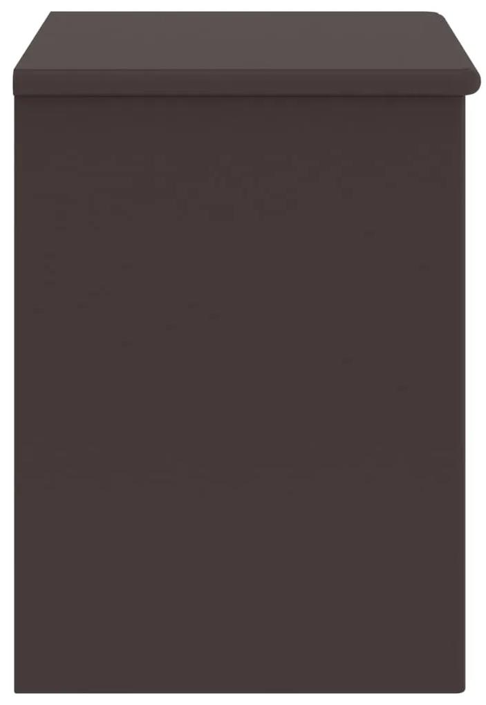 Comodino marrone scuro 35x30x40 cm in legno massello di pino