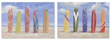 Quadro Home ESPRIT Surf 100 x 3 x 70 cm (2 Unità)