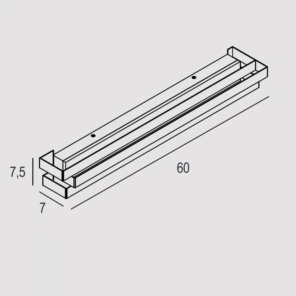 Applique Contemporanea Reflex Metallo Bianco Led 24W