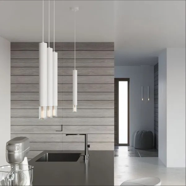 Sollux SL.0957 -Lampadario su corda VIZIER 1xG9/12W/230V bianco