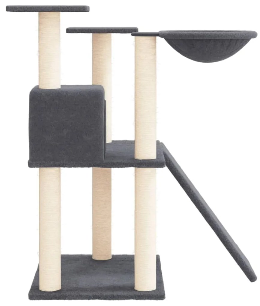 Albero per gatti con tiragraffi in sisal grigio scuro 83 cm