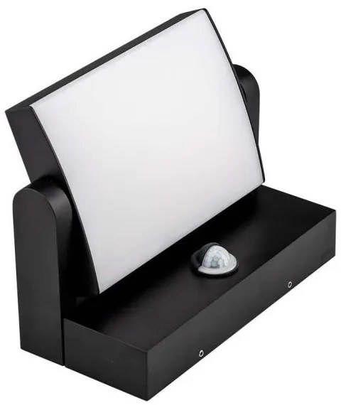 Lampada da parete LED esterna con sensore LED/17W/230V 3000K IP65 nero