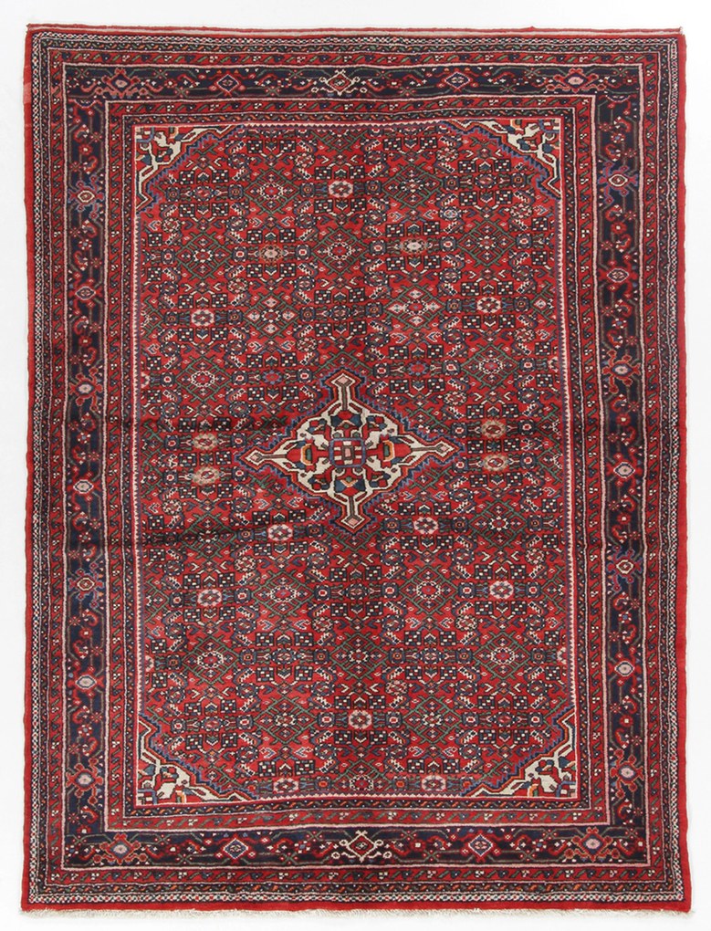 Hamedan Tappeto 160 x 210 (Iran) Annodato A Mano