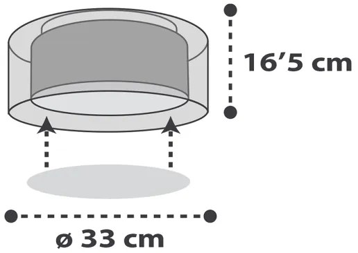 Dalber 41416E - Plafoniera per bambini CLOUDS 2xE27/60W/230V grigio