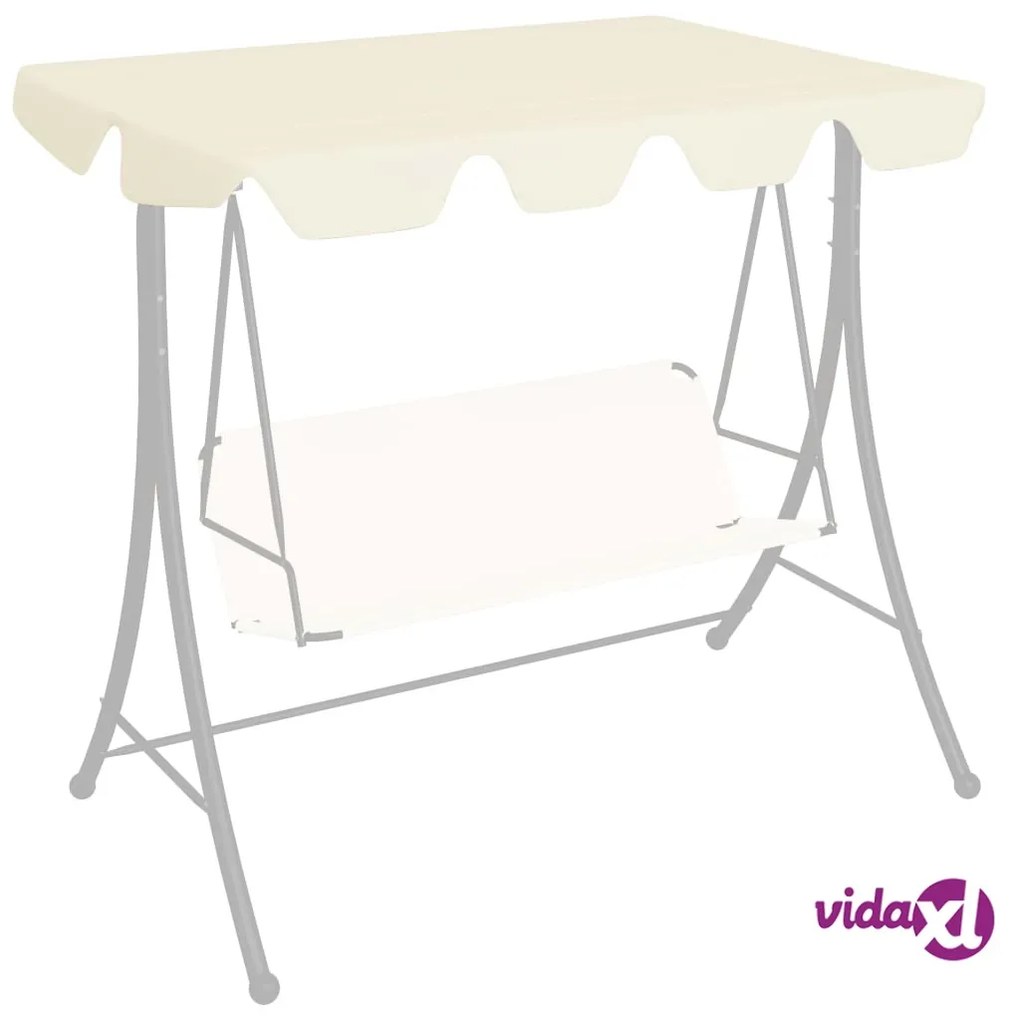 vidaXL Baldacchino per Dondolo Giardino Crema 188/168x110/145 cm