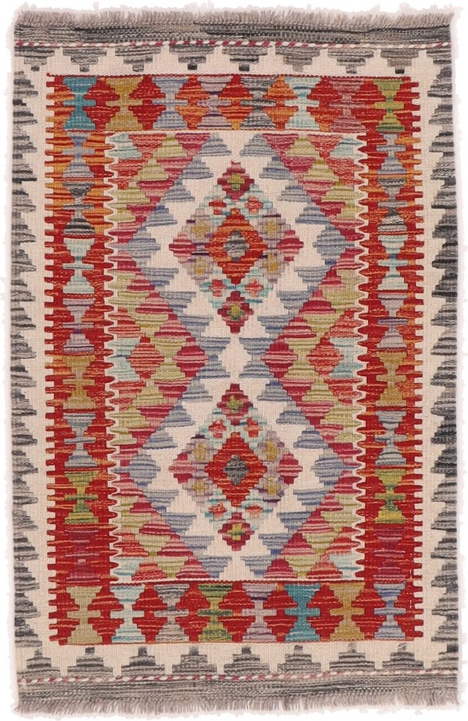 Kilim Tappeto 90x60 (Afghanistan) Tessuto A Mano