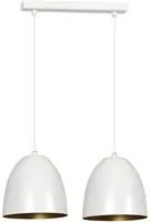 Lampada a Sospensione Lenox, Bianco, Acciaio, 45x80x18 cm, EPIKASA