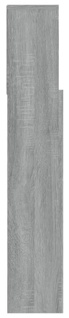 Testiera con contenitore grigio sonoma 100x19x103,5 cm