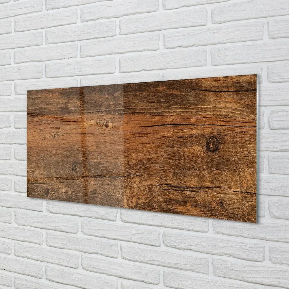 Quadro vetro Anelli di legno nodi 100x50 cm