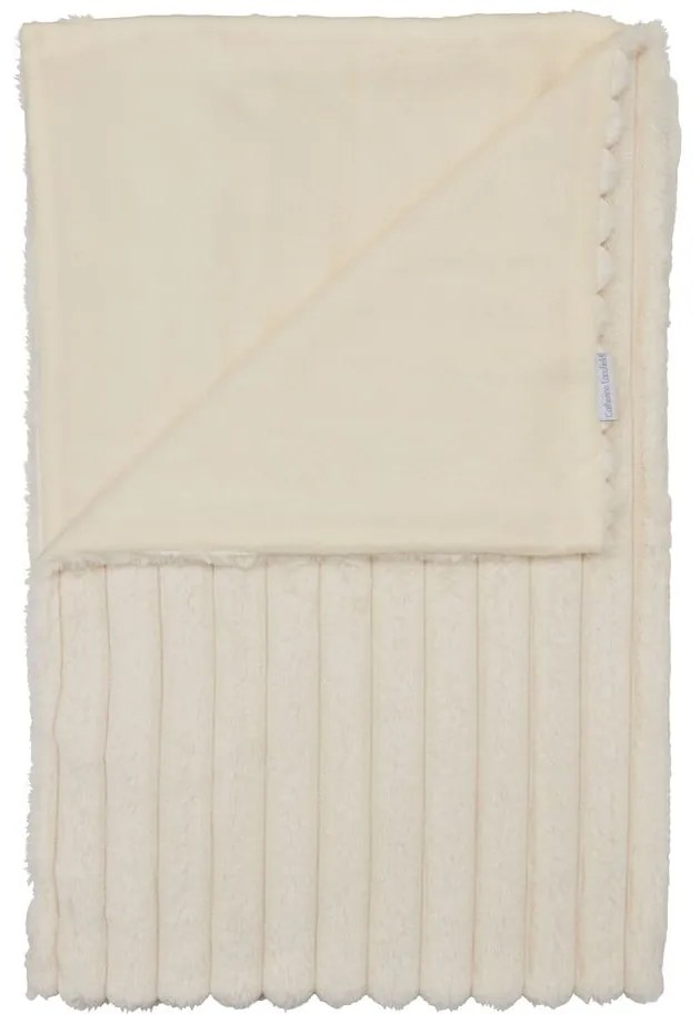 Coperta color crema in micropile 130x170 cm Cosy Ribbed – Catherine Lansfield