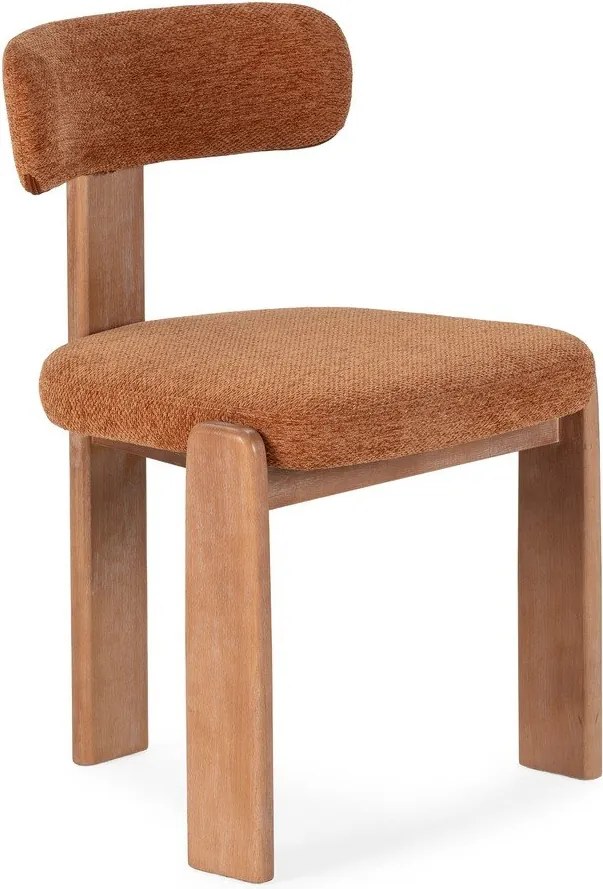 Sedie da pranzo in set color mattone in imbottito 2 pz Nadia – MOME