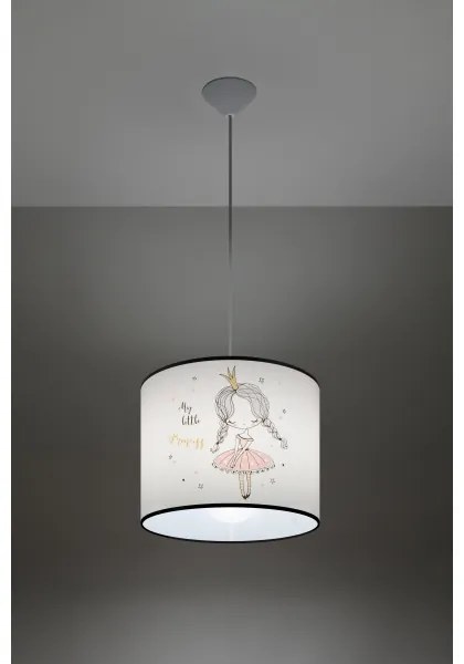Sollux SL.1414 - Lampadario a sospensione per bambini PRINCESS 1xE27/15W/230V diametro 30 cm