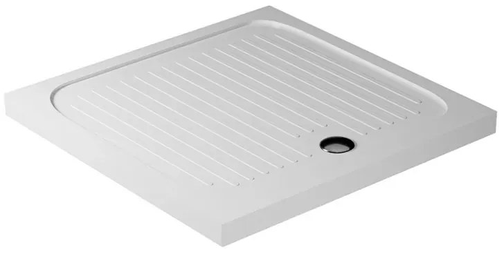 Piatto doccia 90x90 H 6 quadrato in ceramica bianca con antiscivolo