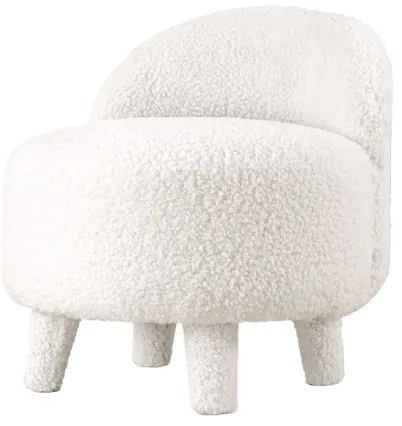 Poltrona per bambini PIXI, diametro 46 cm, bianca