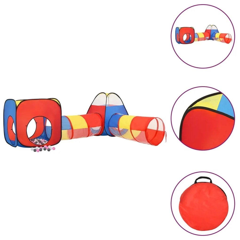 Tenda Da Gioco Per Bambini 250 Palline Multicolore 190x264x90cm /