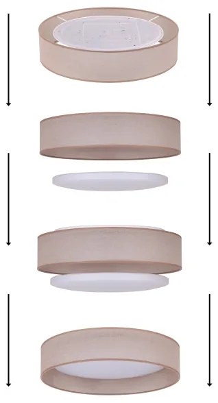 Duolla - Plafoniera LED ROLLER LED/24W/230V diametro 45 cm nero