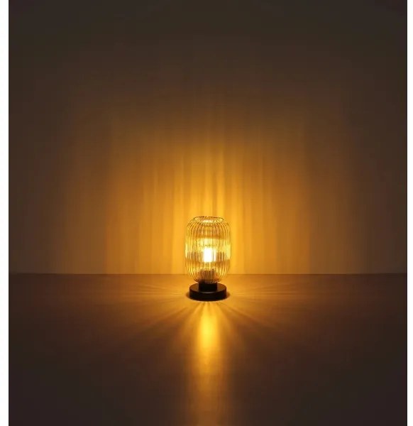 Globo 15469TA - Lampada da tavolo NORMY 1xE27/40W/230V marrone