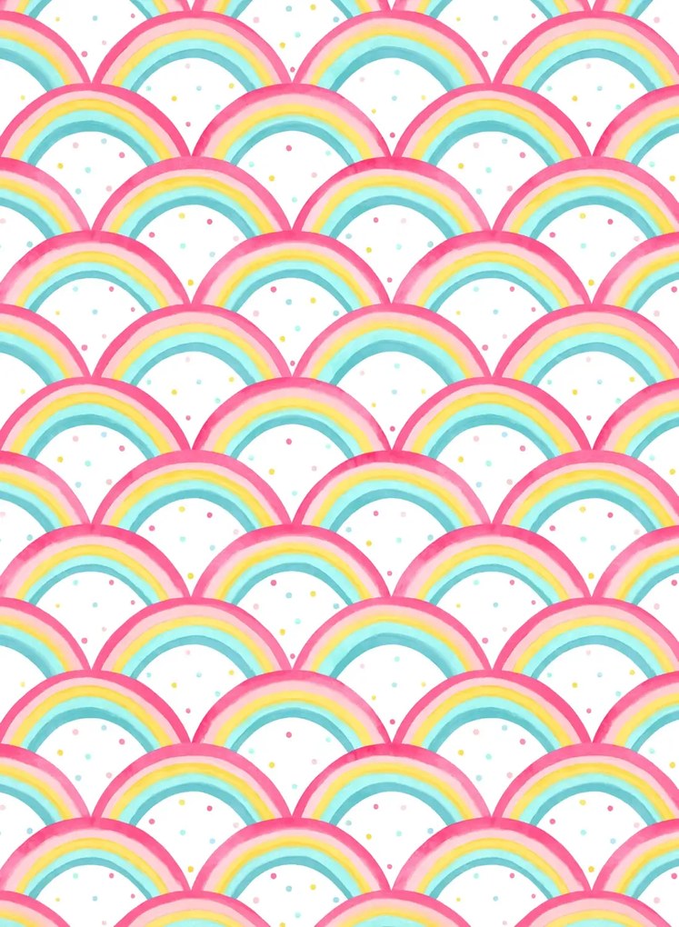Harlequin Carta da parati Rainbow Brights - Cherry/ Blossom