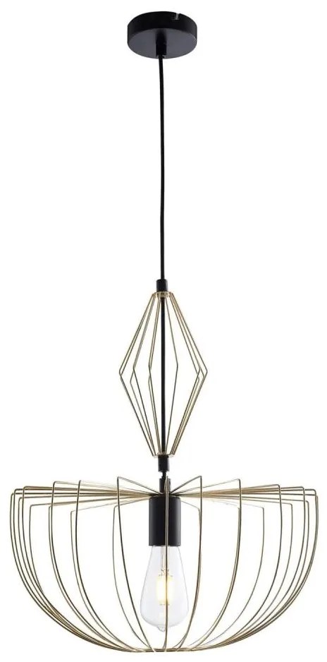 Lampadario a sospensione con filo JASMINA 1xE27/20W/230V diametro 40 cm oro