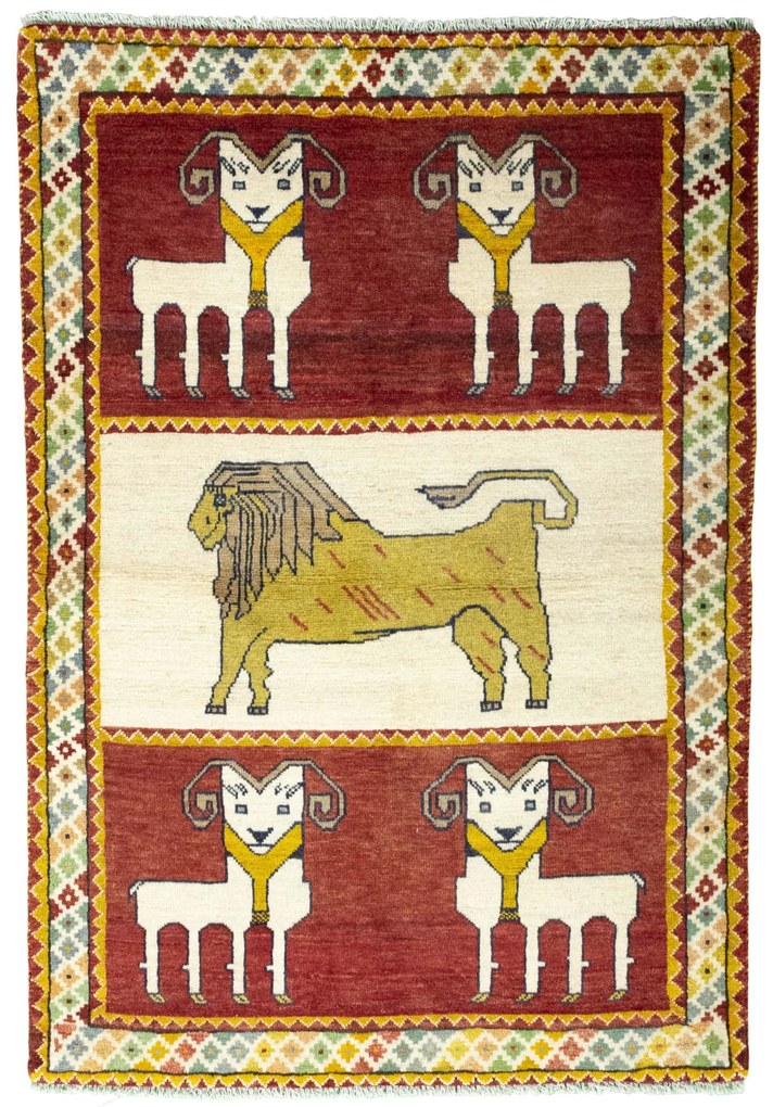 Gabbeh Tappeto persiano 160x110 Rosso (Iran) Annodato A Mano
