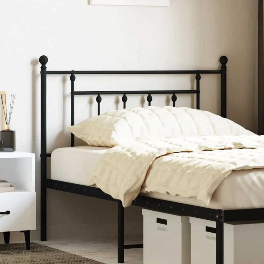 Testiera İn Metallo Nero 107 Cm /
