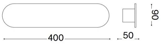 Ideal Lux - Applique a LED ECHO LED/20W/230V 40 cm CRI 90 ottone