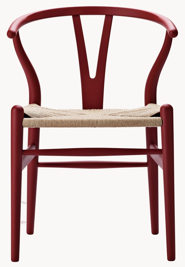 Sedia in legno con seduta intrecciata CH24 Wishbone