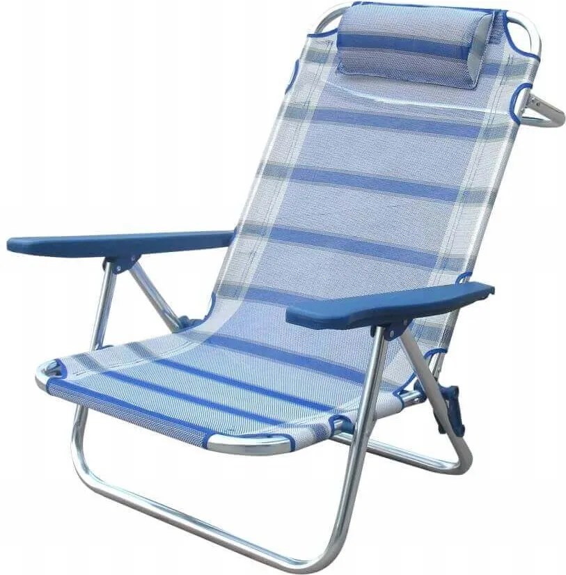 spiaggina mare prendisole in alluminio con braccioli cm 65 x 67 x 83 h