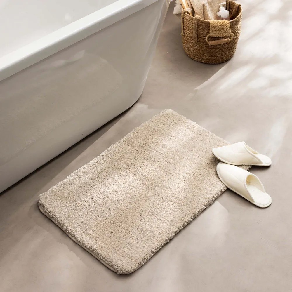 Tappetino per il bagno marrone chiaro 50x80 cm Mael – douceur d'intérieur