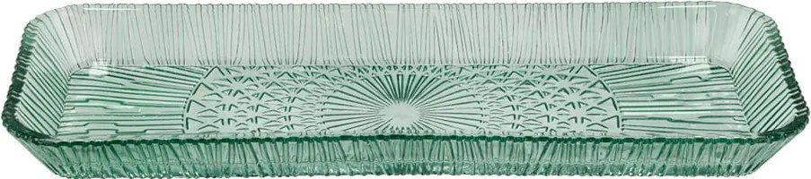 Piatto da portata in vetro verde 14x38 cm Kusintha - Bitz