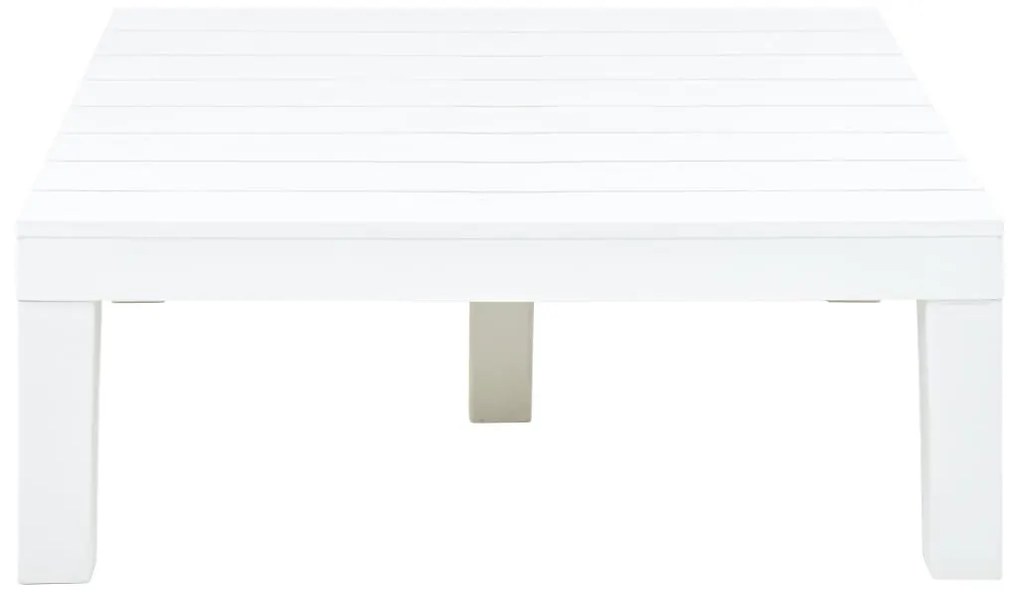 Tavolo da giardino bianco 78x78x31 cm in plastica