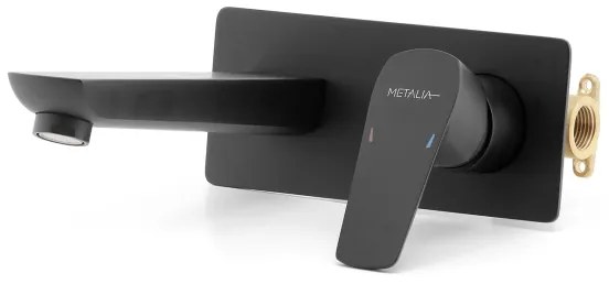 Novaservis - Rubinetto per lavabo da incasso METALIA ECO opaco nero