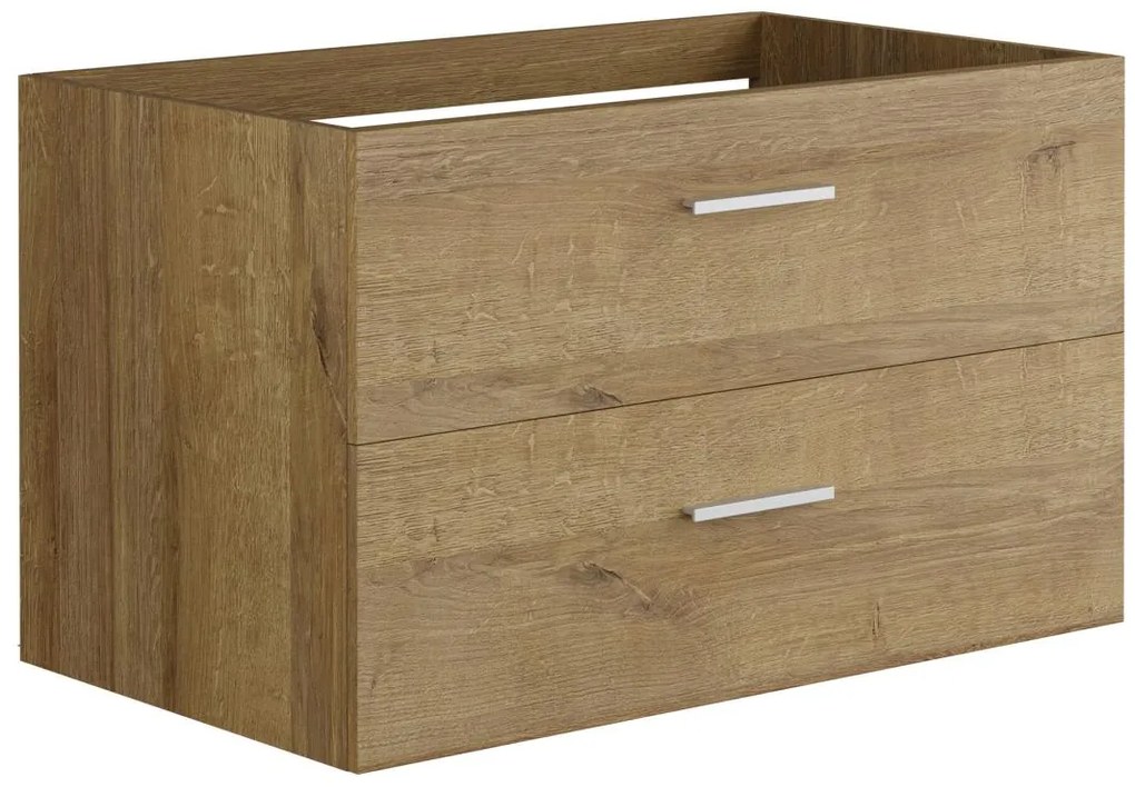 Mobile sotto lavabo sospeso Naturale chiaro 80 cm - KAYLA