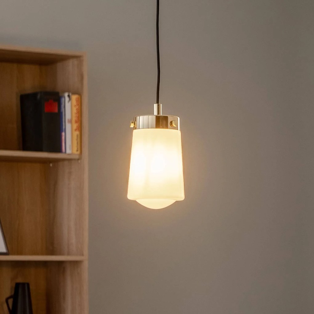 Argon Lampada a sospensione Pasadena, a 1 luce, ottone/bianco