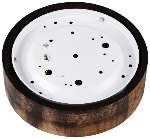 Lampada a soffitto OAK SMOKY 1xE27/15W/230V Ø 27,5 cm rovere marrone scuro