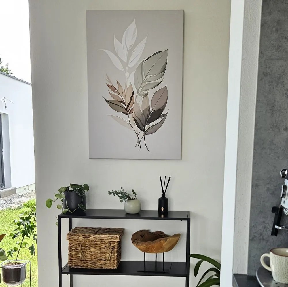 Quadro su tela – Foglie minimaliste