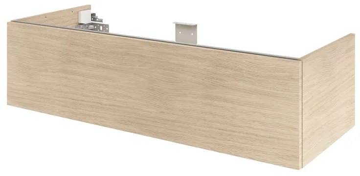 Mobile da bagno sospeso sotto lavabo L 120 x H 64 x P 32 cm rovere natuarale,1 cassetto Apertura push-pull SENSEA Neo, Maniglie acquistabili separatamente