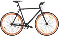 Bicicletta a Scatto Fisso Nera e Arancione 700c 51 cm 92252