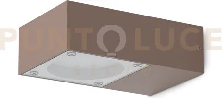 Sirio applique a parete da esterno ip65 1 luce attacco gx53 coffee