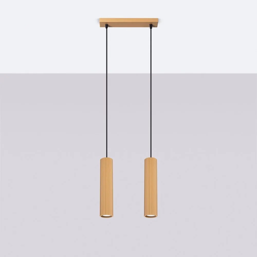 Lampadario dorato Gleam – Sollux