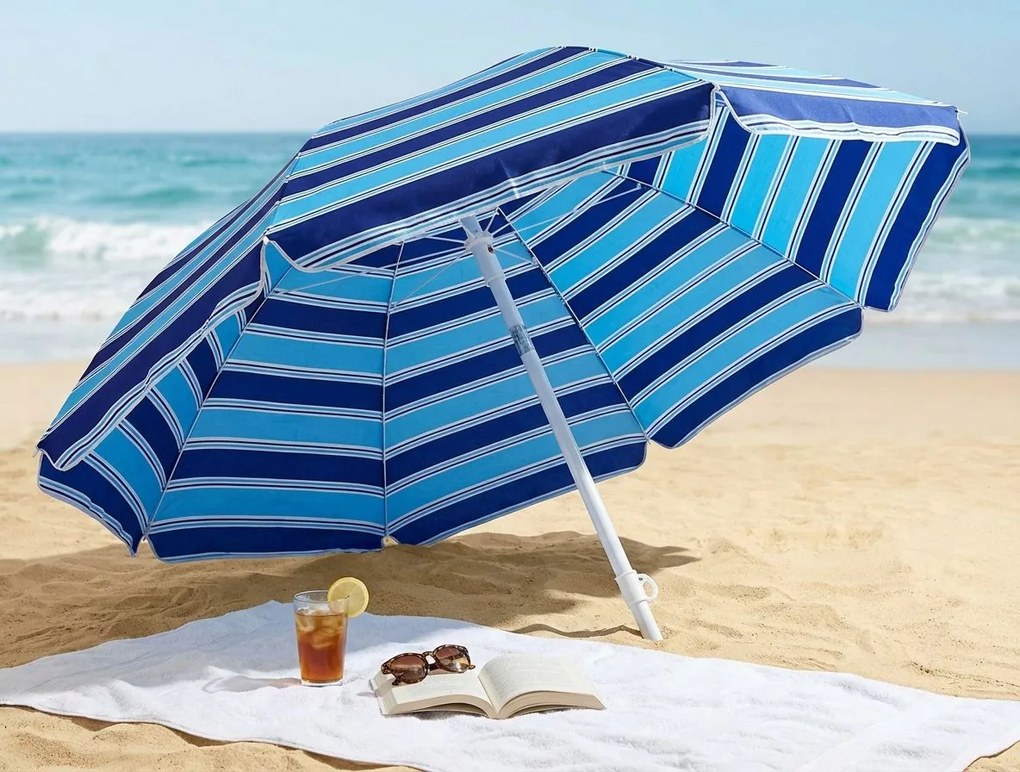 ombrellone da spiaggia poly tondo 2 m / palo da 32 mm