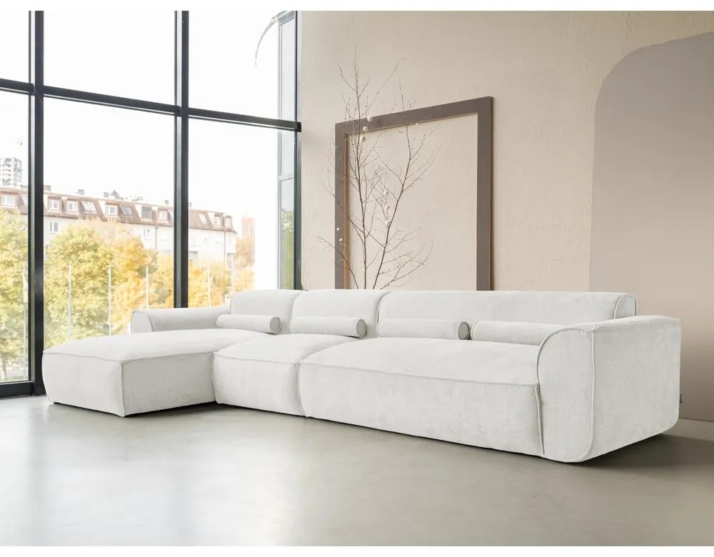 Divano angolare componibile bianco (con penisola a sinistra) Flex Felix – Miuform