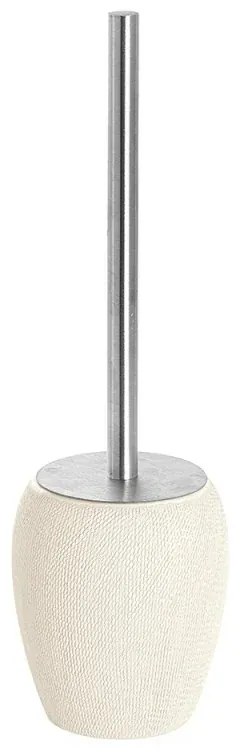 Portascopino Wc In Ceramica e Acciaio Bianco dal Etnico Safari